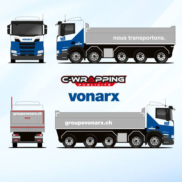 Covering camion à Neuchâtel pour Von Arx à Peseux