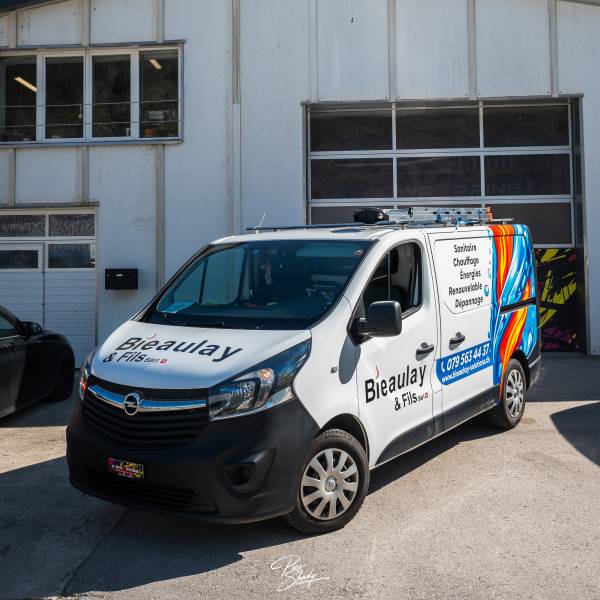 Marquage publicitaire complet pour Bieaulay & Fils Sàrl : une réalisation 100% maîtrisée en interne