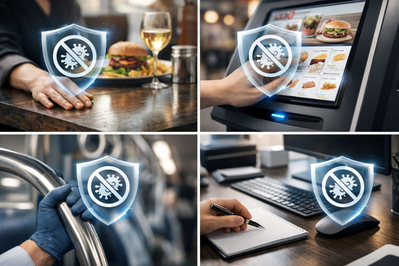 Film antimicrobien pour transports publics : protéger les surfaces à fort passage sans modifier l’esthétique des véhicules et espaces voyageurs