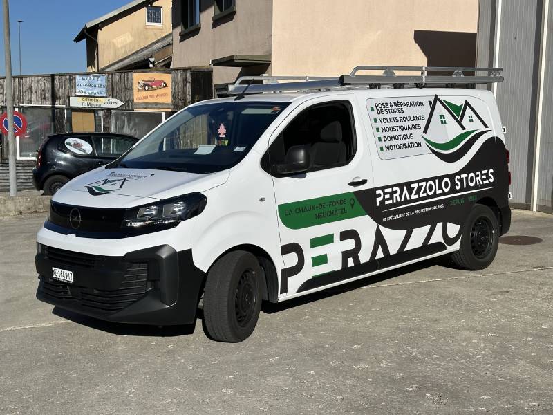 Maquette covering publicité opel vivaro la chaux de fonds
