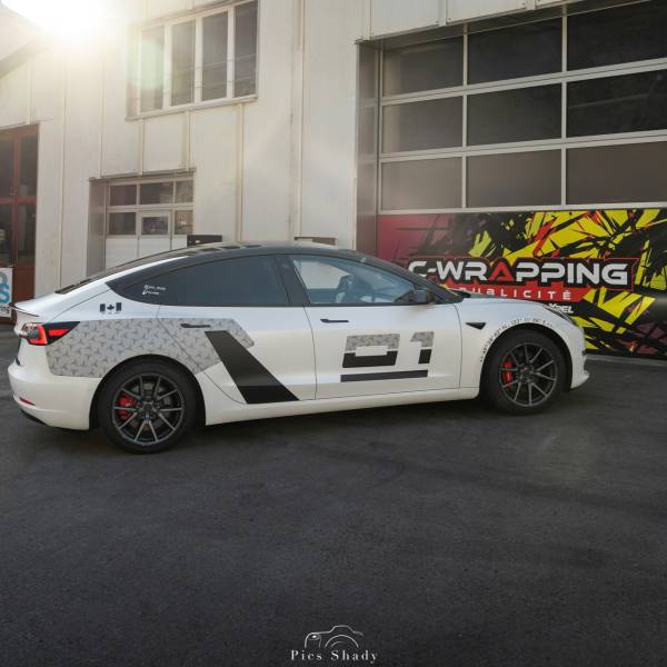 Covering sur Tesla Model 3 dualmotor impression et pose