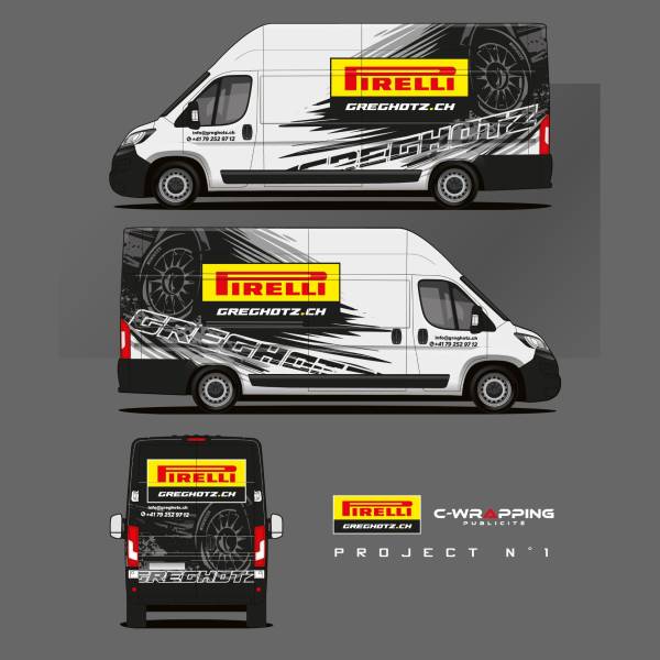 Marquage publicitaire pub sur utilitaire à Neuchâtel, Suisse