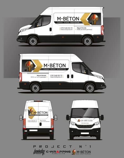 Création de maquette sur mesure pour pub sur utilitaire