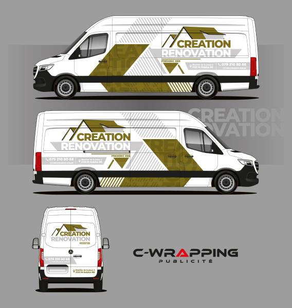Maquette mercedes-benz sprinter L3h2 covering publicitaire